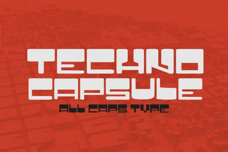 Beispiel einer Techno Capsule-Schriftart