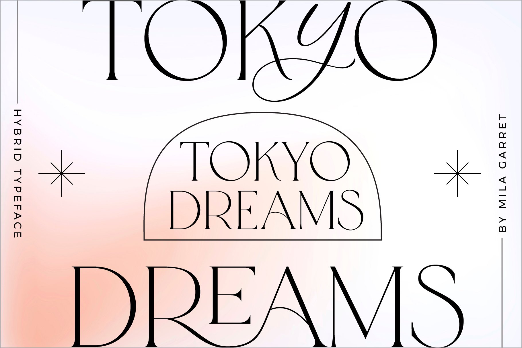 Beispiel einer Tokyo Dreams-Schriftart