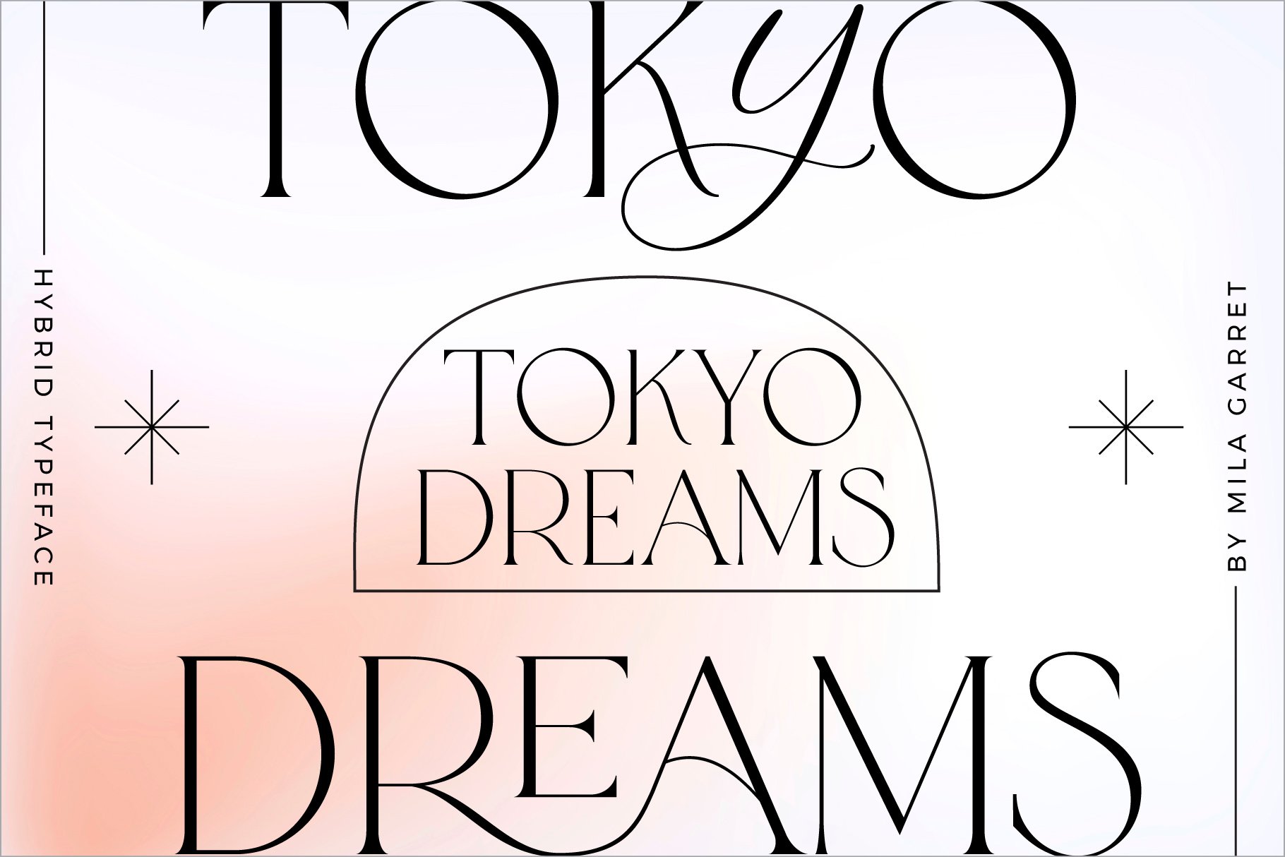 Beispiel einer Tokyo Dreams Hybrid-Schriftart