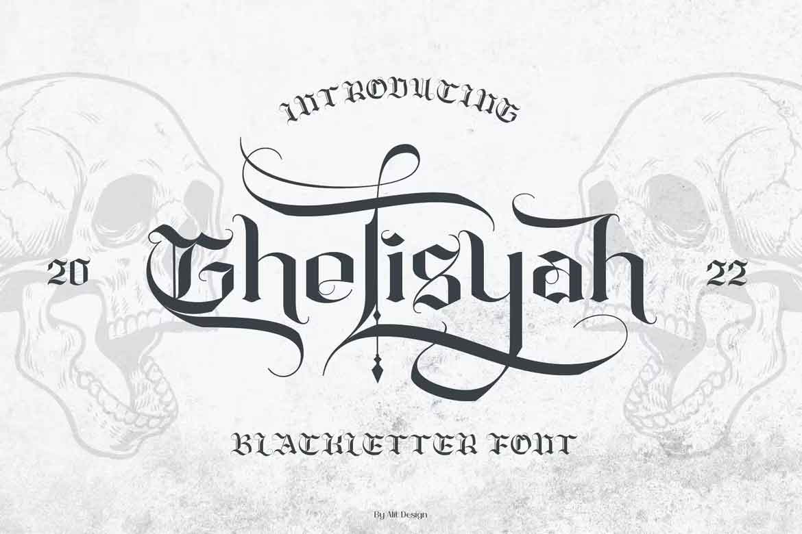 Beispiel einer Ghelisyah-Schriftart