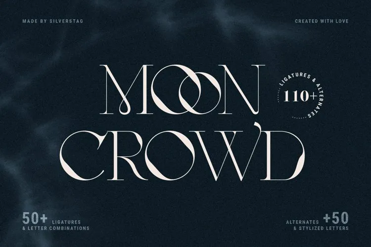 Beispiel einer Moon Crowd Regular-Schriftart