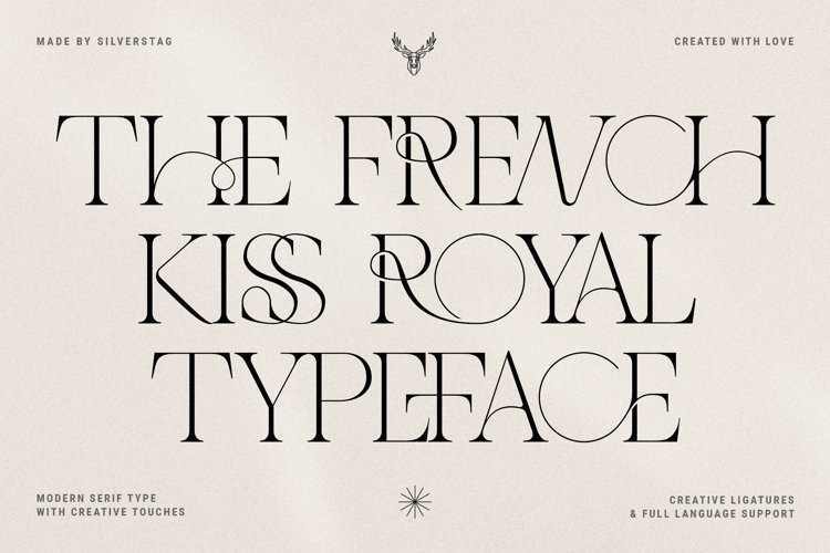 Beispiel einer The French Kiss Royal-Schriftart