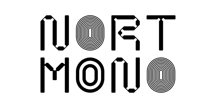 Beispiel einer Nort Mono Regular-Schriftart