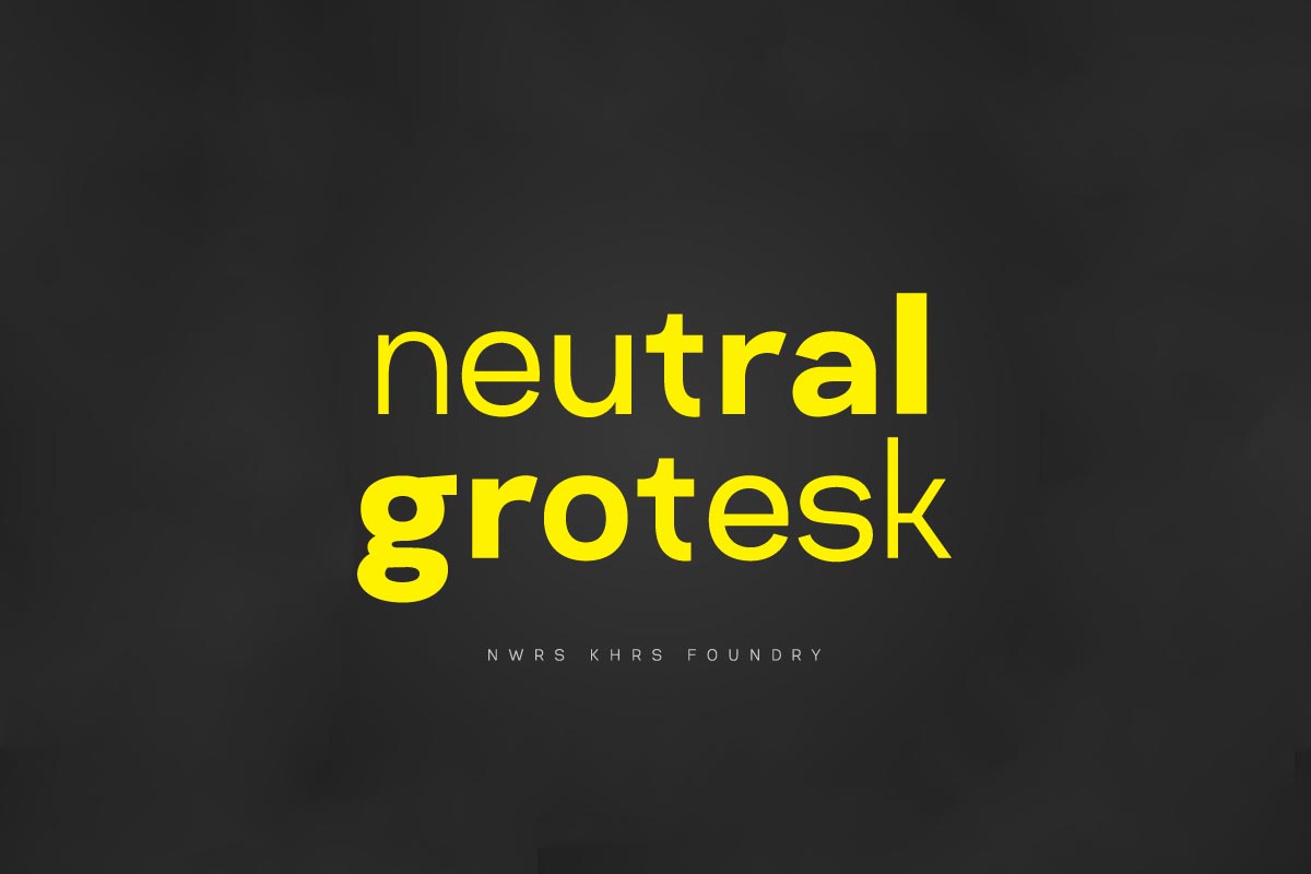 Beispiel einer Neutral Grotesk Regular-Schriftart