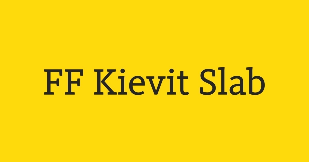 Beispiel einer Kievit Pro-Schriftart