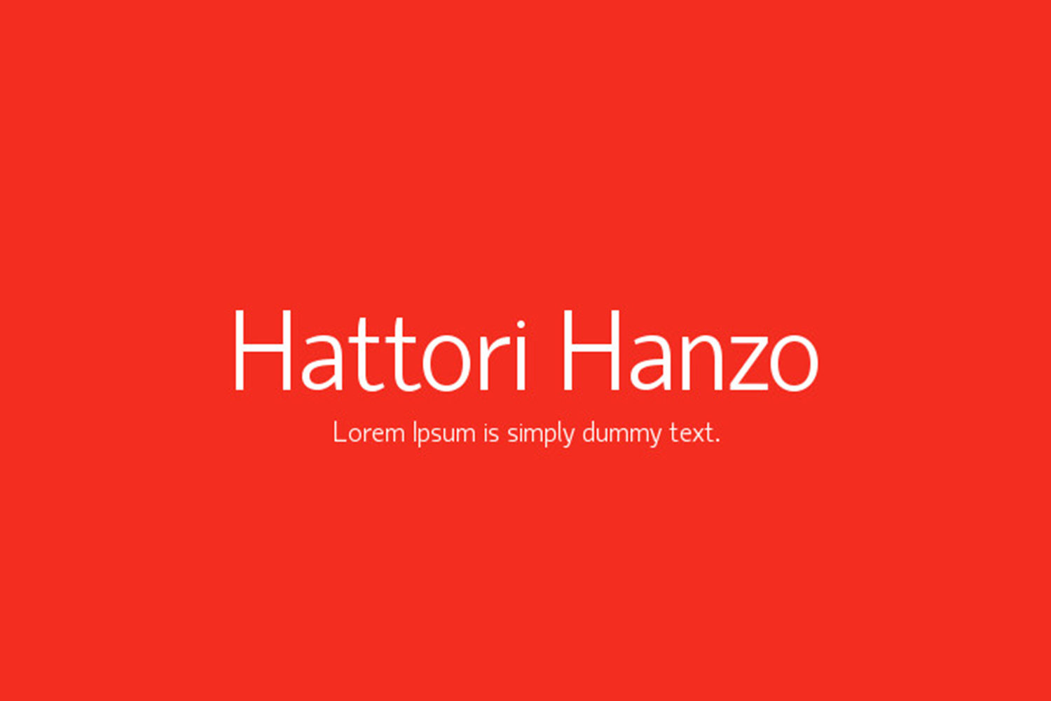 Beispiel einer Hattori Hanzo-Schriftart