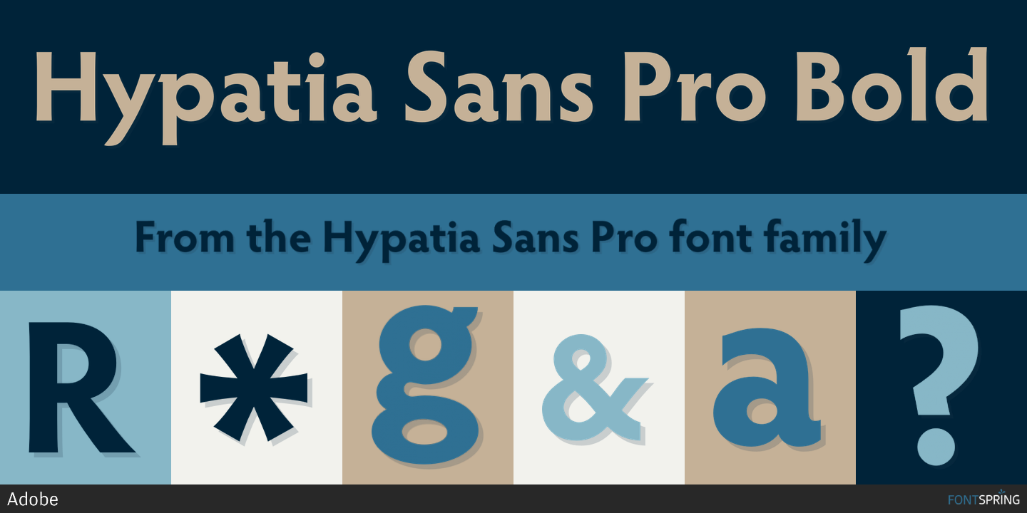 Beispiel einer Hypatia Sans Pro-Schriftart