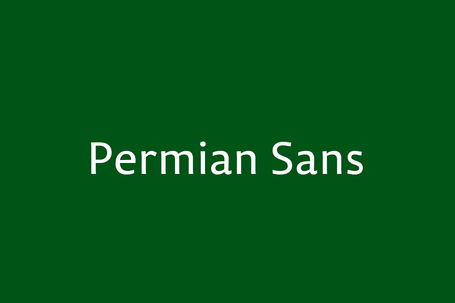 Beispiel einer Permian Sans-Schriftart