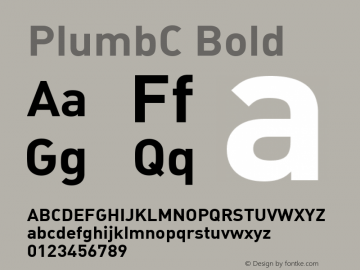Beispiel einer PlumbC Medium-Schriftart