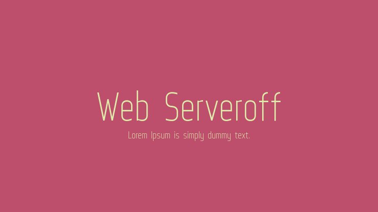 Beispiel einer Web Serveroff-Schriftart