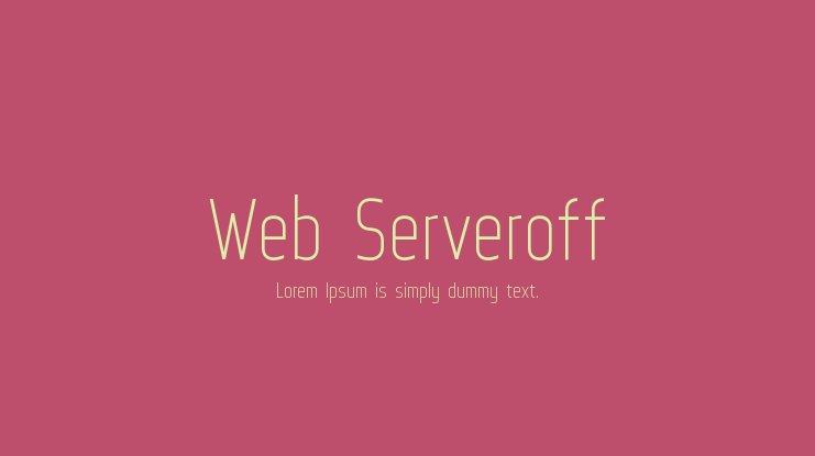 Beispiel einer Web Serveroff Regular-Schriftart