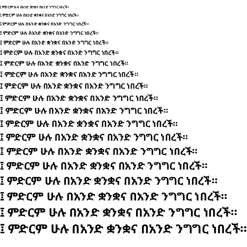 Beispiel einer Noto Sans Ethiopic-Schriftart