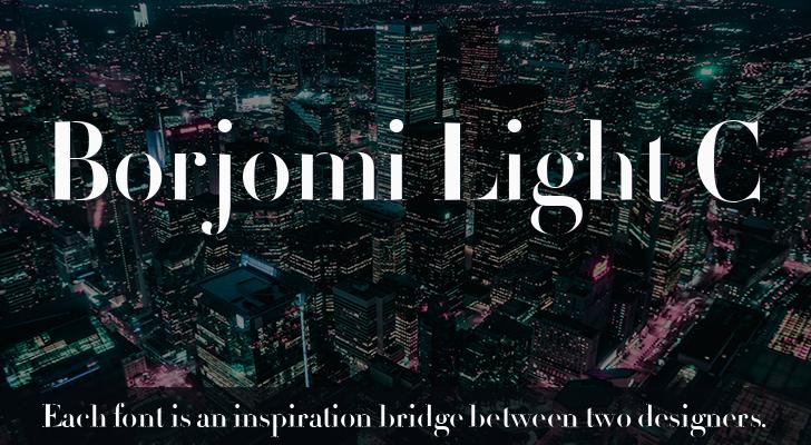 Beispiel einer Borjomi Light-Schriftart