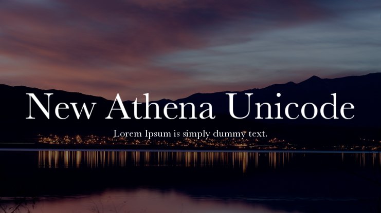 Beispiel einer New Athena Unicode Regular-Schriftart