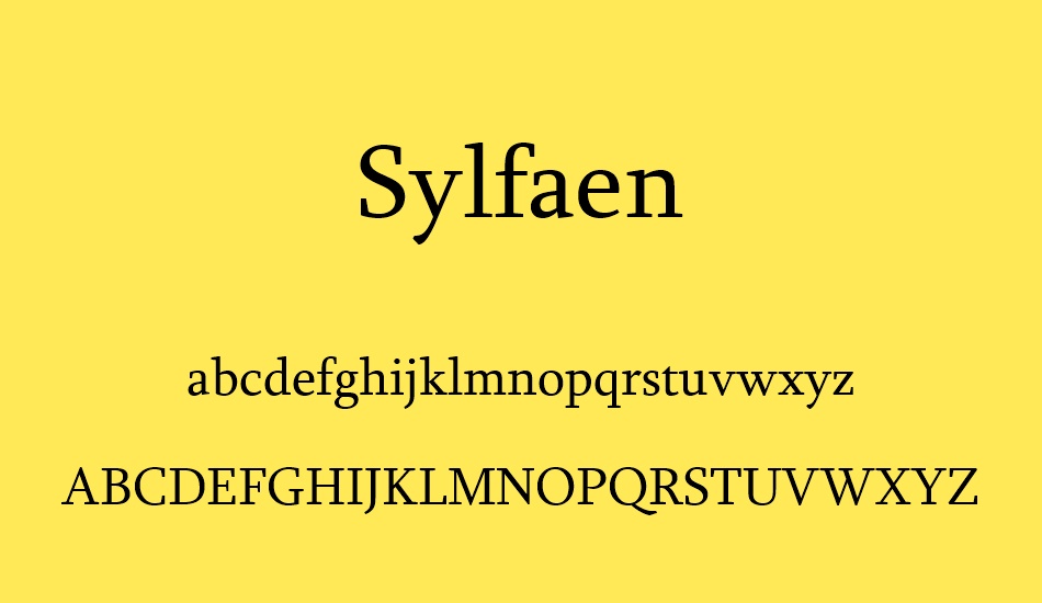 Beispiel einer Sylfaen-Schriftart