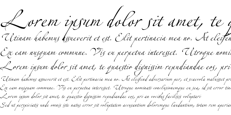 Beispiel einer Alexandra Zeferino One-Schriftart