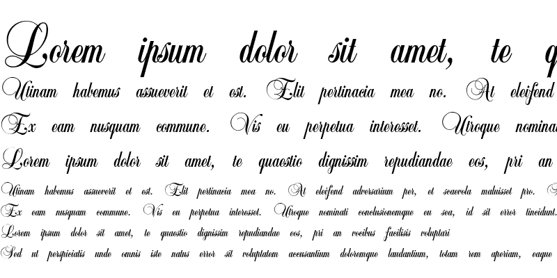 Beispiel einer Copyist-Schriftart