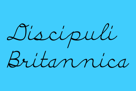 Beispiel einer Discipuli Britannica-Schriftart