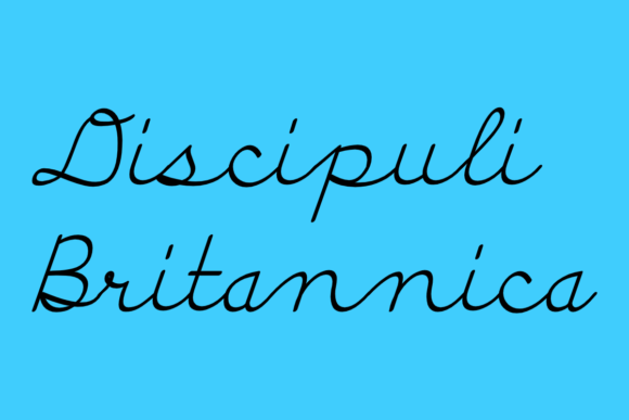 Beispiel einer Discipuli Britannica Bold-Schriftart