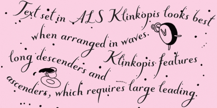 Beispiel einer Klinkopis-Schriftart