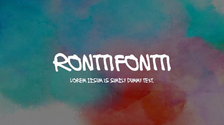 Beispiel einer Ronttifontti-Schriftart