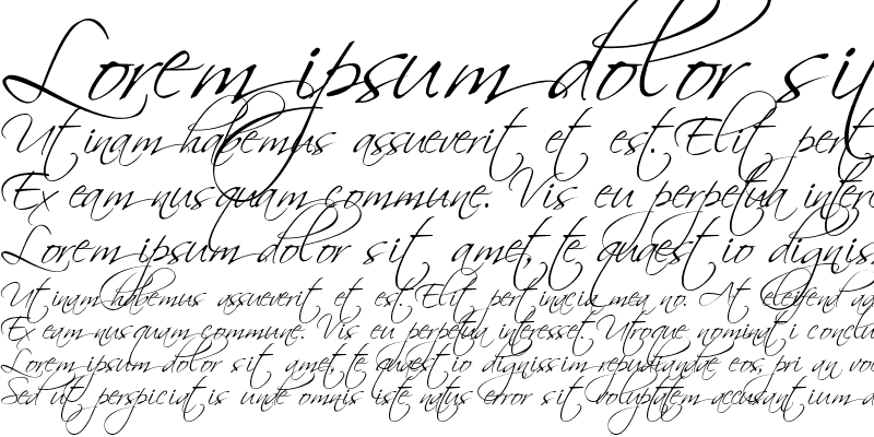 Beispiel einer Scriptorama-Schriftart