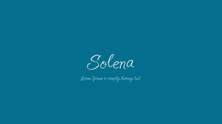 Beispiel einer Solena-Schriftart