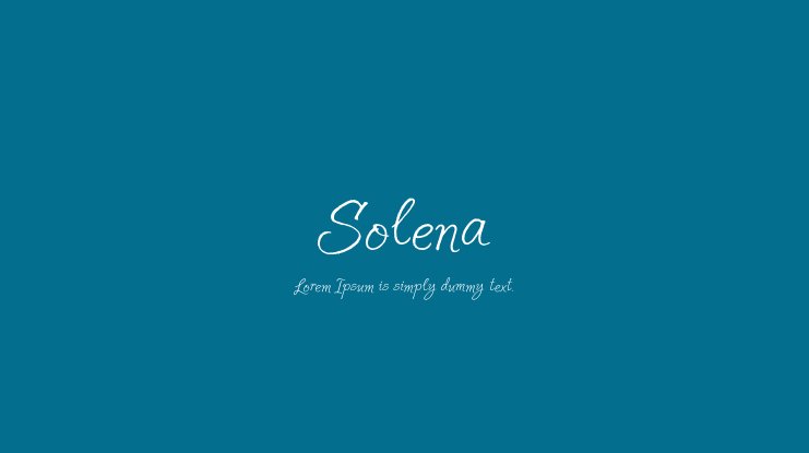 Beispiel einer Solena Regular-Schriftart