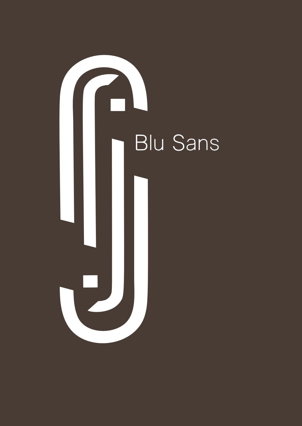 Beispiel einer Blu Sans-Schriftart