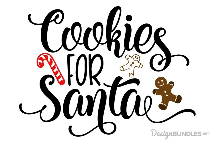 Beispiel einer Cookies For Santa-Schriftart