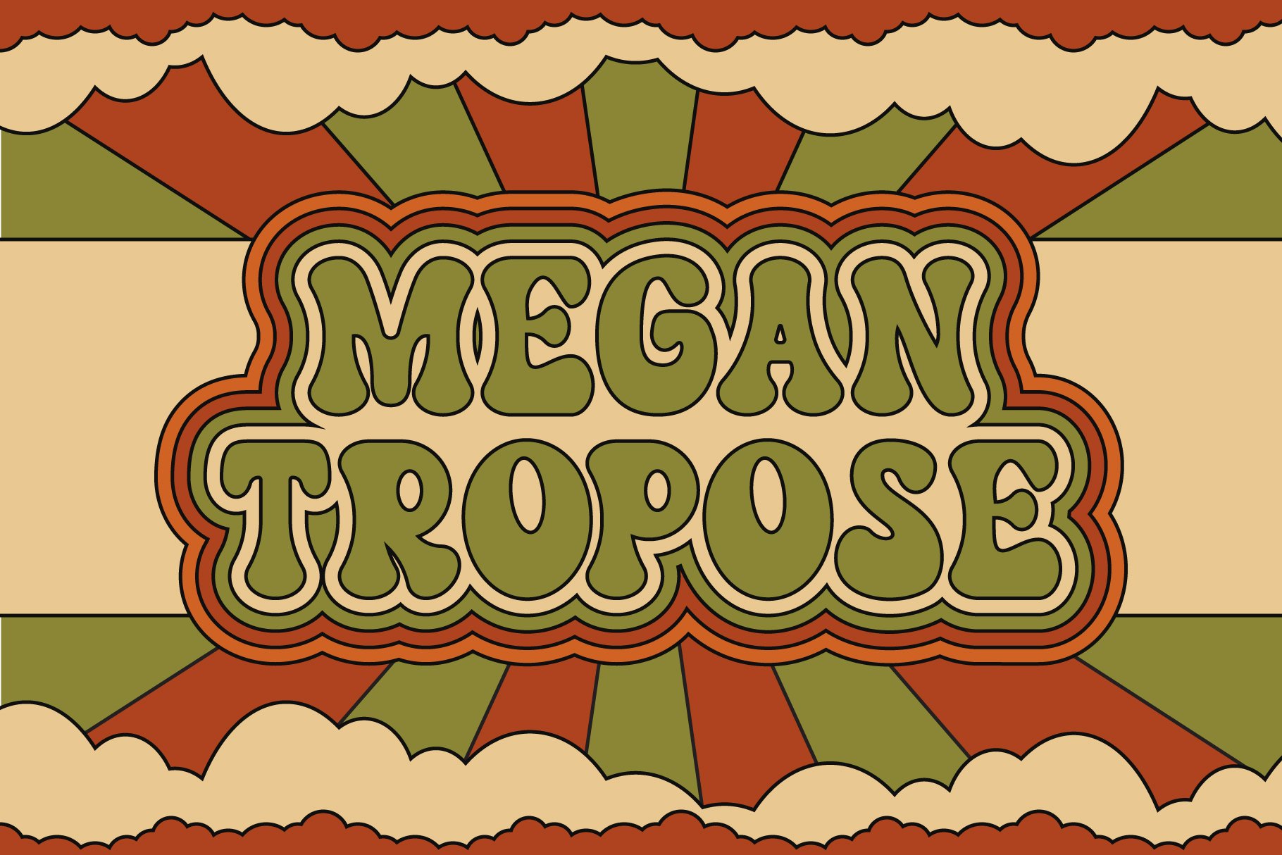 Beispiel einer Megantropose-Schriftart