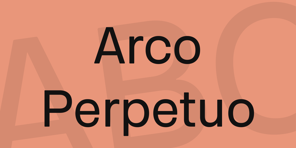 Beispiel einer Arco Perpetuo Extra Bold-Schriftart