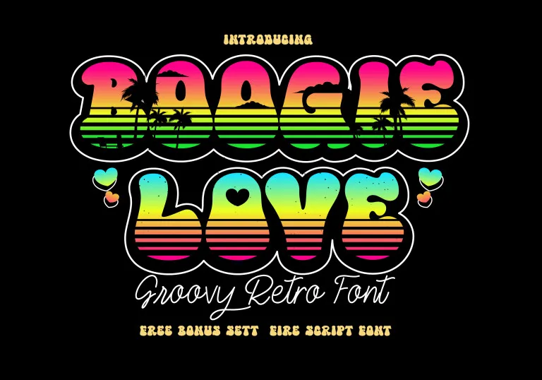 Beispiel einer Boogie Love Regular-Schriftart