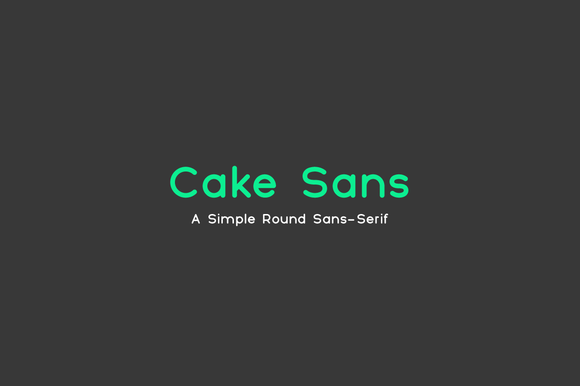 Beispiel einer Cake Sans-Schriftart