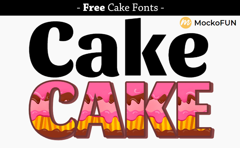 Beispiel einer Cake Type Regular-Schriftart