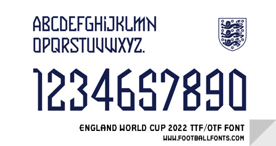 Beispiel einer England FC 2022 Regular-Schriftart