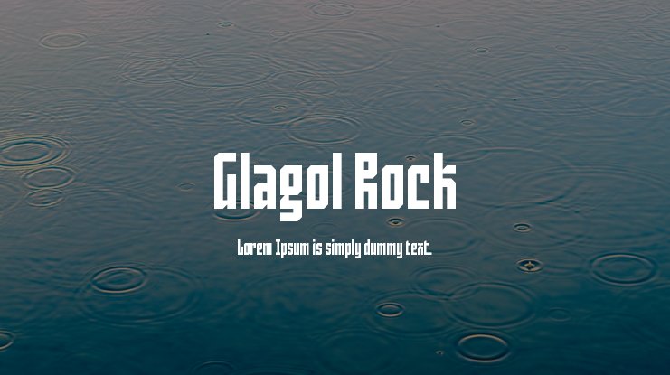 Beispiel einer Glagol Rock-Schriftart