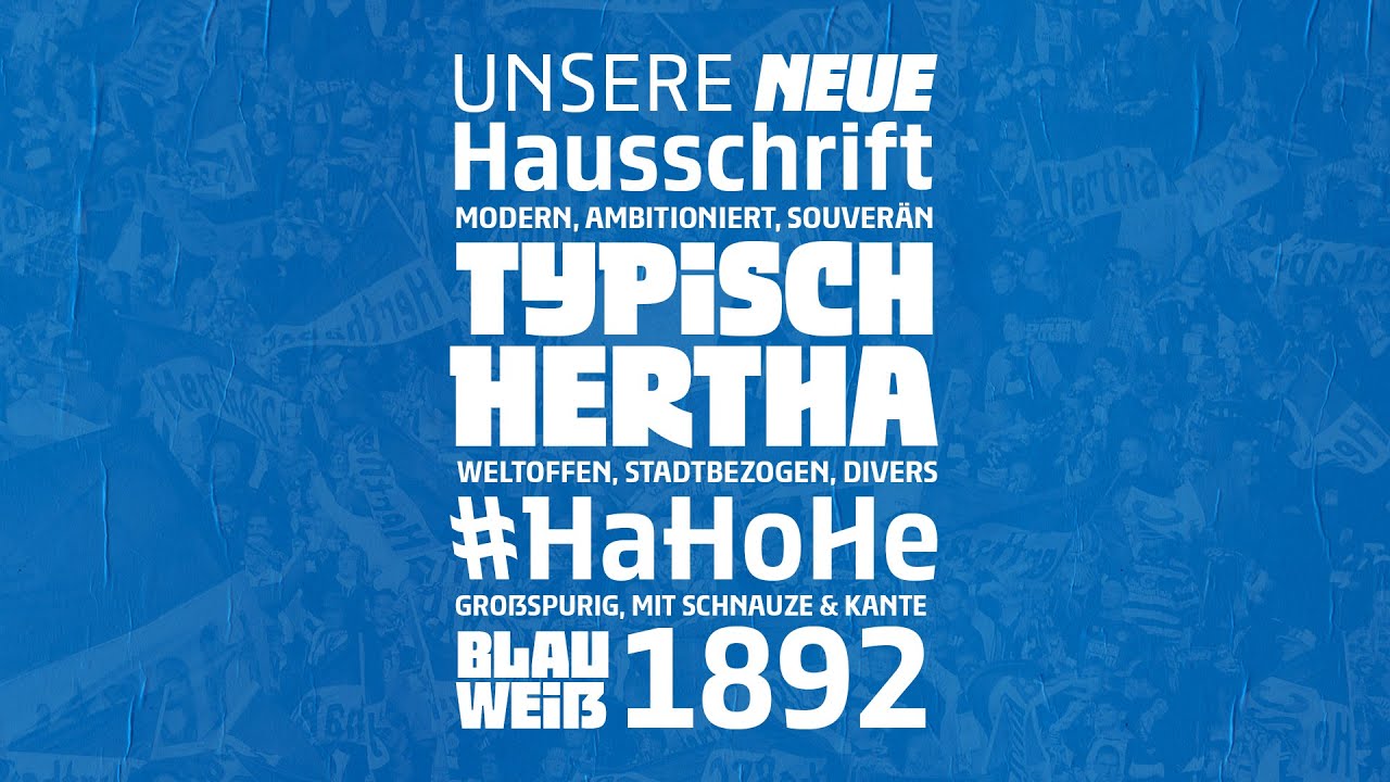 Beispiel einer Hertha BSC-Schriftart
