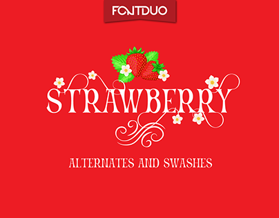 Beispiel einer Strawberry-Schriftart