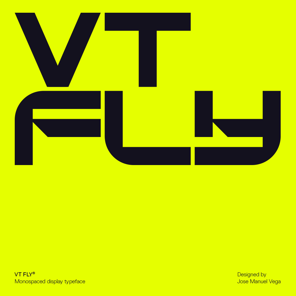 Beispiel einer VT Fly-Schriftart
