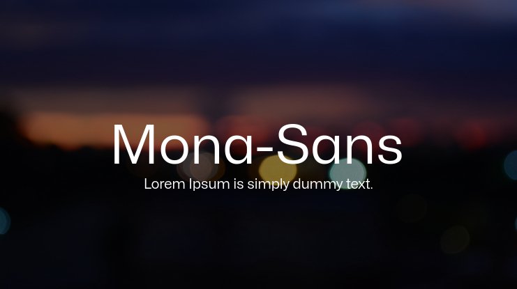 Beispiel einer Mona Sans Ultra Light-Schriftart