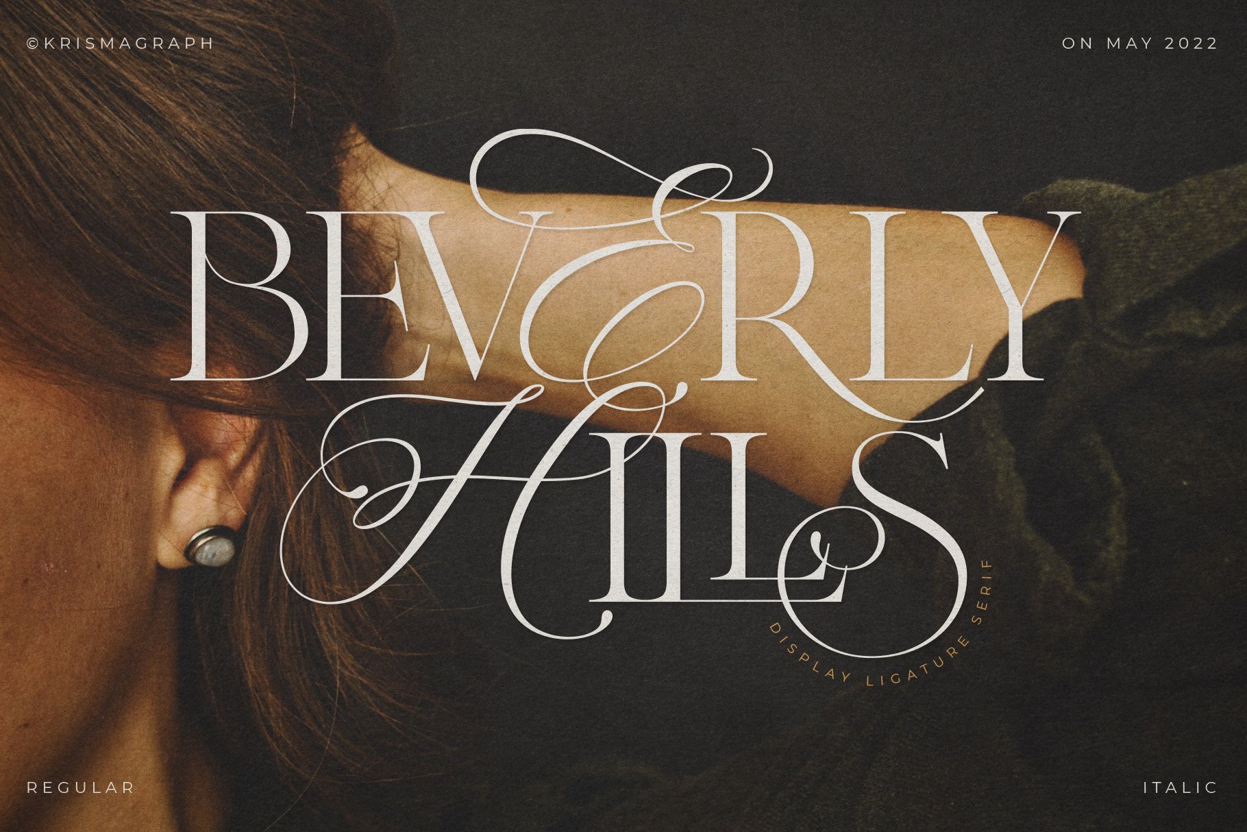 Beispiel einer Beverly Hills Italic-Schriftart