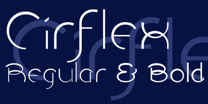 Beispiel einer Cirflex Regular-Schriftart