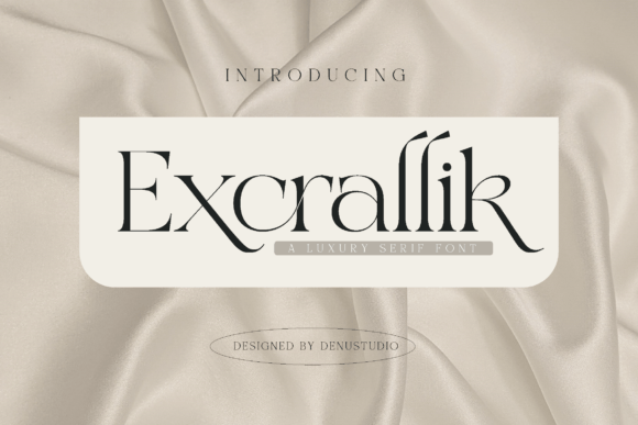 Beispiel einer Excrallik Regular-Schriftart