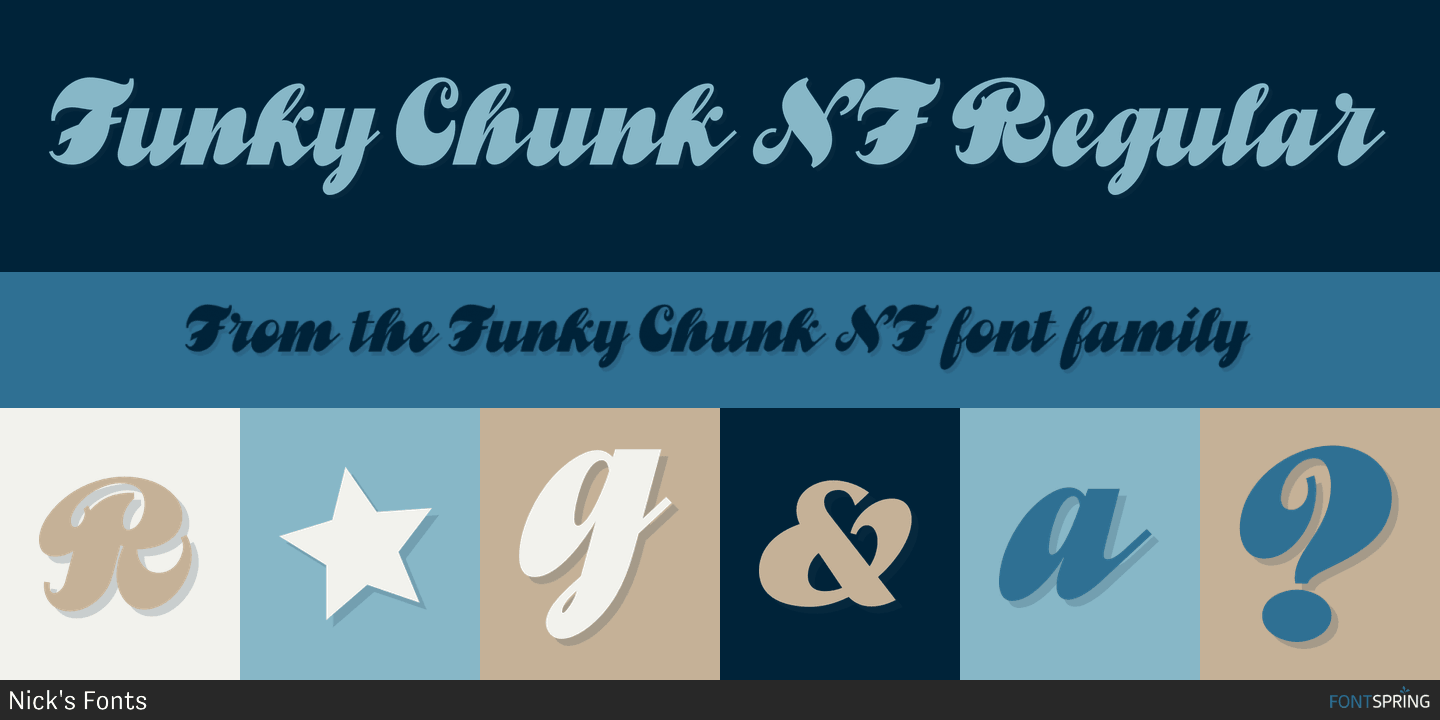Beispiel einer Funky Chunk NF-Schriftart