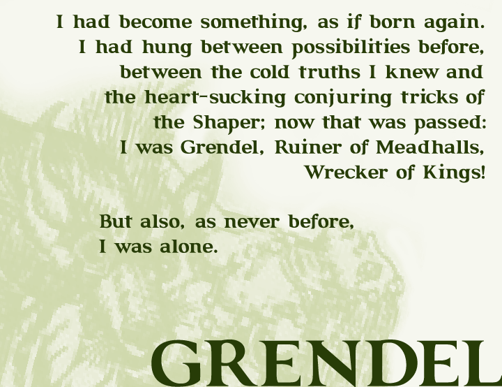 Beispiel einer Grendel-Schriftart