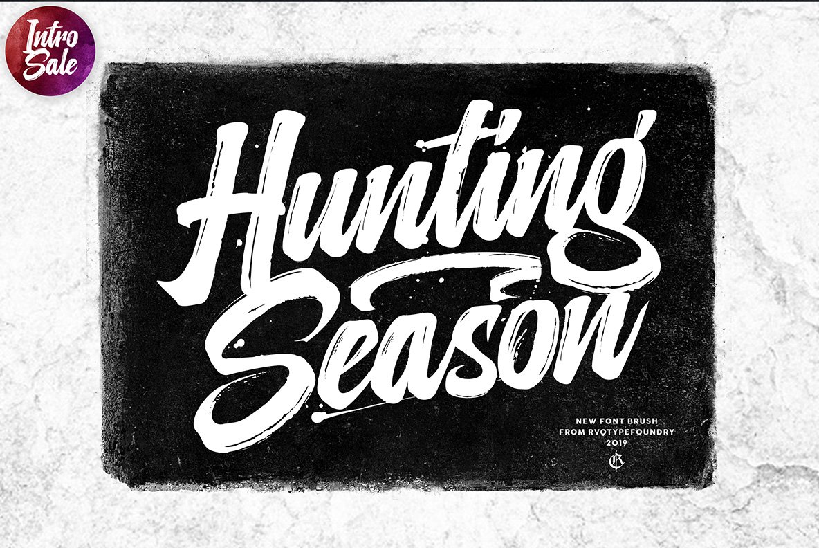 Beispiel einer Hunting Season Regular-Schriftart