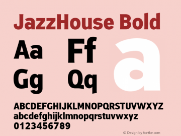 Beispiel einer Jazz House-Schriftart