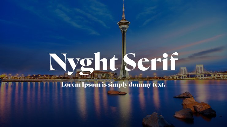 Beispiel einer Nyght Serif-Schriftart