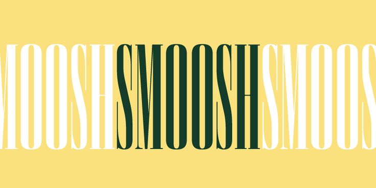 Beispiel einer Smoosh Ultra-Schriftart